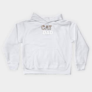 CAT DAD _ tabby cat oil painting word art Kids Hoodie